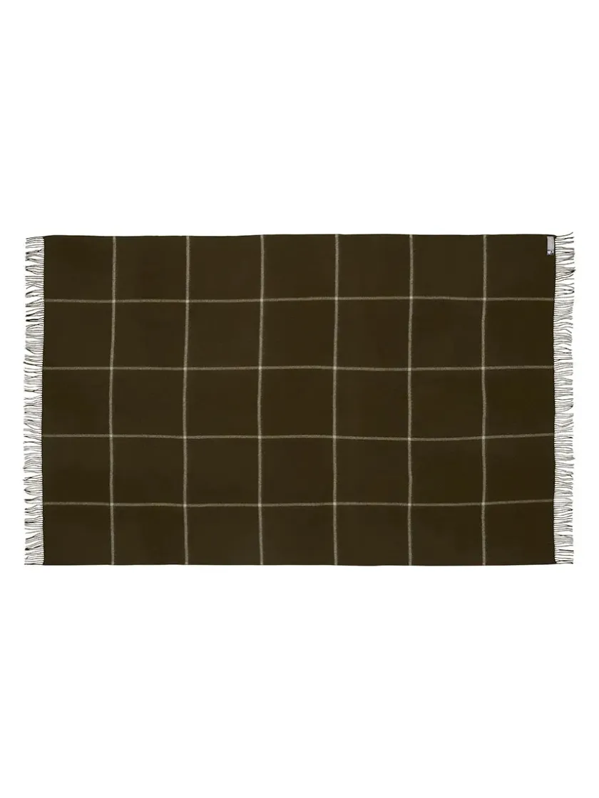 Silkeborg Uldspinderi Mandø Plaid, medium grey fra> Puder Og Plaider