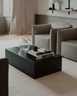 New Works Mass Coffee Table High, black fra> Sofaborde