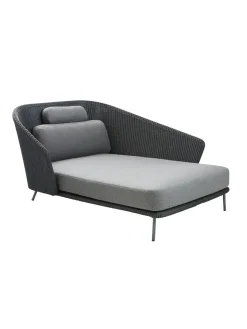 Cane-line Mega Daybed, venstre, inkl. hyndesæt fra> Udendørs Loungemøbler
