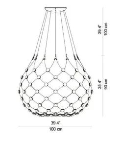 Luceplan Mesh LED pendel Ø80 fra><noscript><img width=