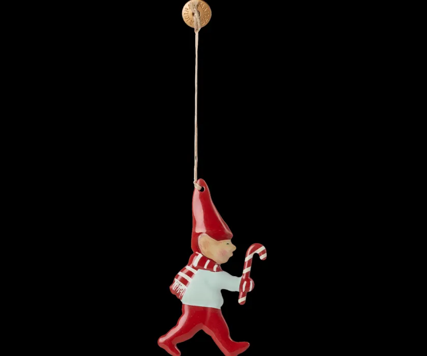 Maileg Metal Ornament, tromme, lille - rød fra> Juletræspynt
