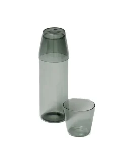 Nine Milk, set of 1 carafe + 2 glasses, grey fra> Kander|Service