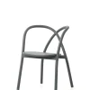 Stellar Works Ming Aluminium Chair, grey fra> Spisebordsstole