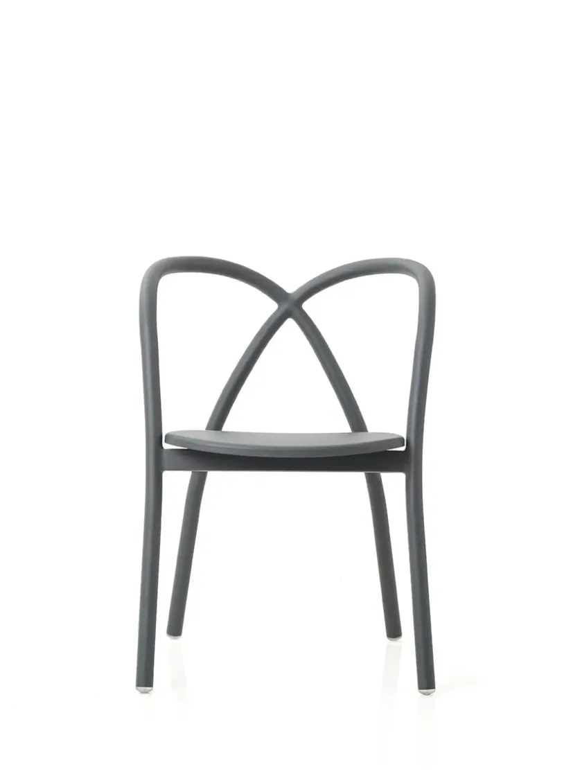 Stellar Works Ming Aluminium Chair, grey fra> Spisebordsstole