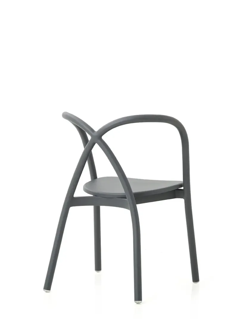 Stellar Works Ming Aluminium Chair, grey fra> Spisebordsstole