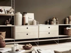 String Furniture Modul m. To Skuffer, B78 fra String> Reolsystemer