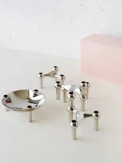 STOFF Nagel Nagel Lysestage, bronzeret messing fra><noscript><img width=