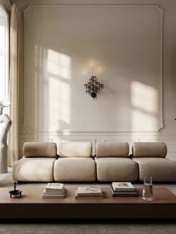 STOFF Nagel Nagel Lysestage, børstet messing fra><noscript><img width=