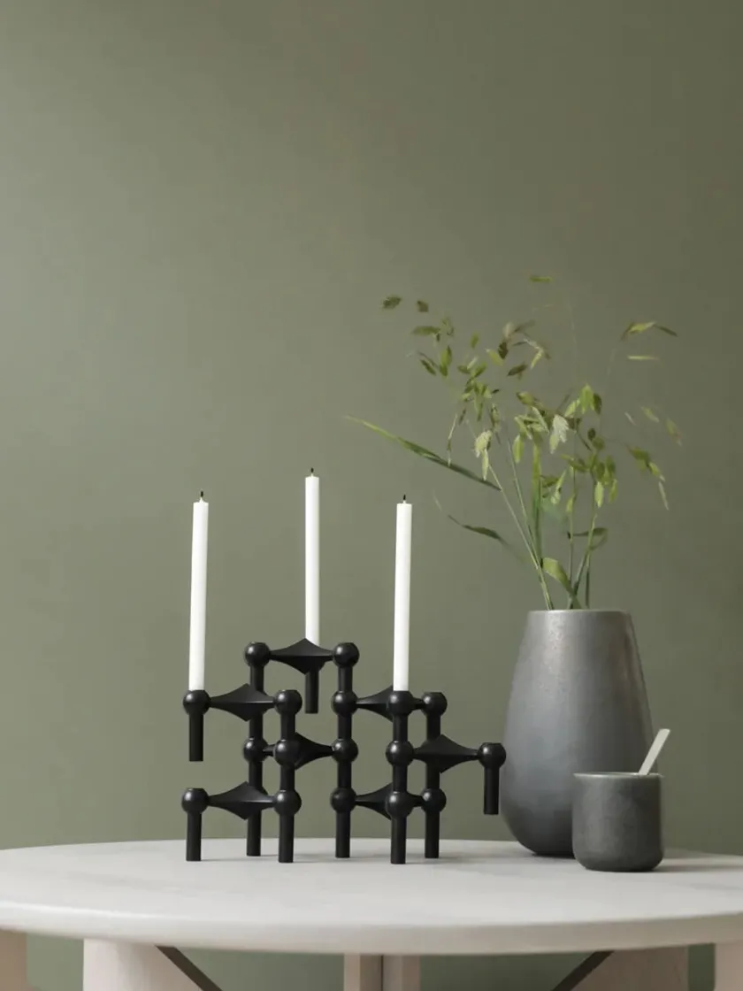 STOFF Nagel Nagel Lysestage, krom fra> Lysestager