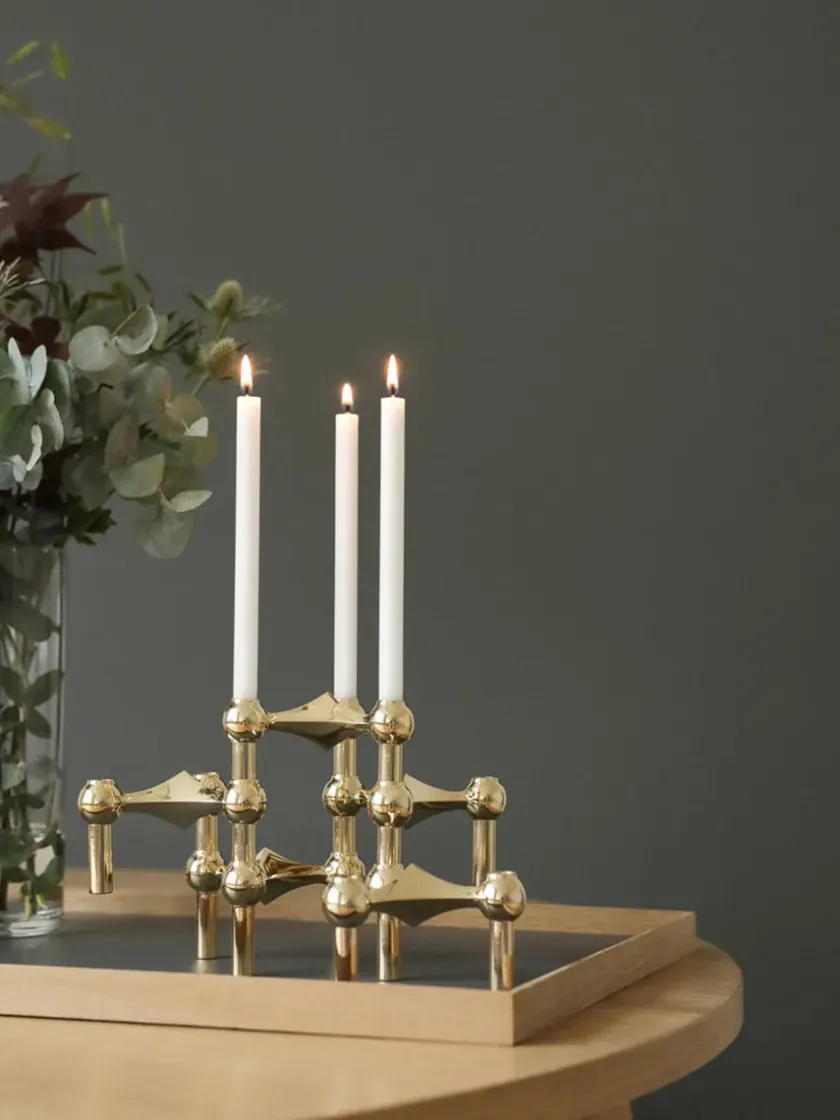 STOFF Nagel Nagel Lysestage, rosa guld fra> Lysestager