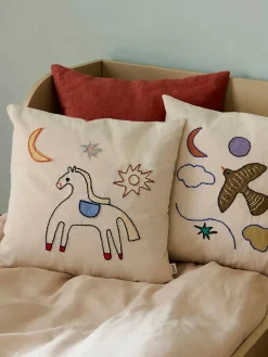 Ferm Living Naive Cushion, bird fra>Børn Gaver|Gaver Til Børn