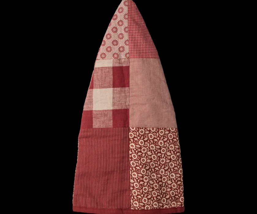 Maileg Nissehue, Onesize, rød patchwork fra> Nisser