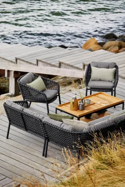Cane-line Ocean 2-pers. Sofa, venstre modul, Soft Rope fra> Udendørs Loungemøbler