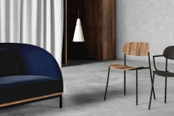 Stellar Works Ori Dining Chair, walnut fra> Spisebordsstole
