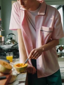 HAY Outline Pyjama S/S Shirt fra> Tøj|Tekstiler Til Soveværelset