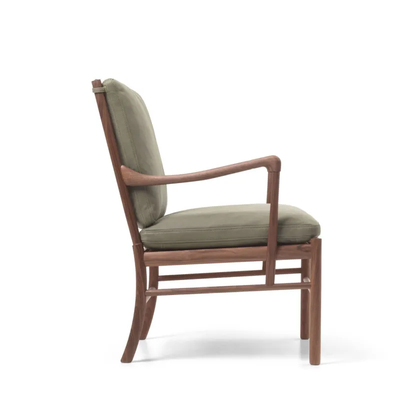 Carl Hansen & Søn OW149 Colonial lænestol, eg olie, Terra-læder af Ole Wanscher> Loungestole|Lænestole