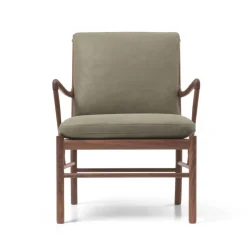 Carl Hansen & Søn OW149 Colonial lænestol, valnød olie, Terra-læder af Ole Wanscher> Loungestole|Lænestole