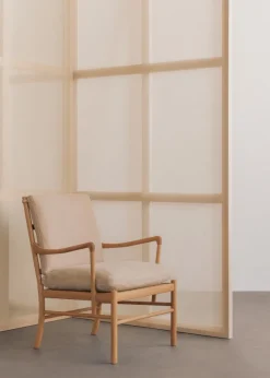 Carl Hansen & Søn OW149 Colonial lænestol, valnød olie, Terra-læder af Ole Wanscher><noscript><img width=