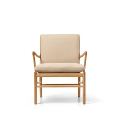 Carl Hansen & Søn OW149 Colonial lænestol, valnød olie, Terra-læder af Ole Wanscher><noscript><img width=