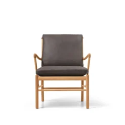 Carl Hansen & Søn OW149 Colonial lænestol, valnød olie, Terra-læder af Ole Wanscher><noscript><img width=