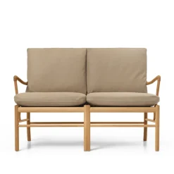 Carl Hansen & Søn OW149-2 Colonial sofa eg olie, Terra-læder af Ole Wanscher><noscript><img width=