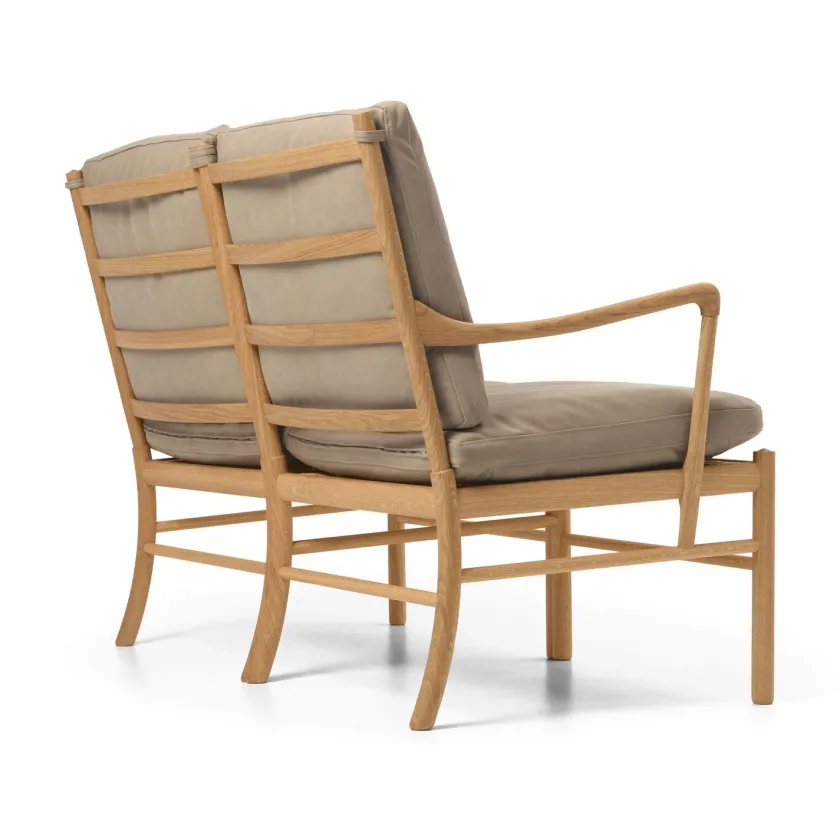 Carl Hansen & Søn OW149-2 Colonial sofa valnød olie, Terra-læder af Ole Wanscher> Sofaer