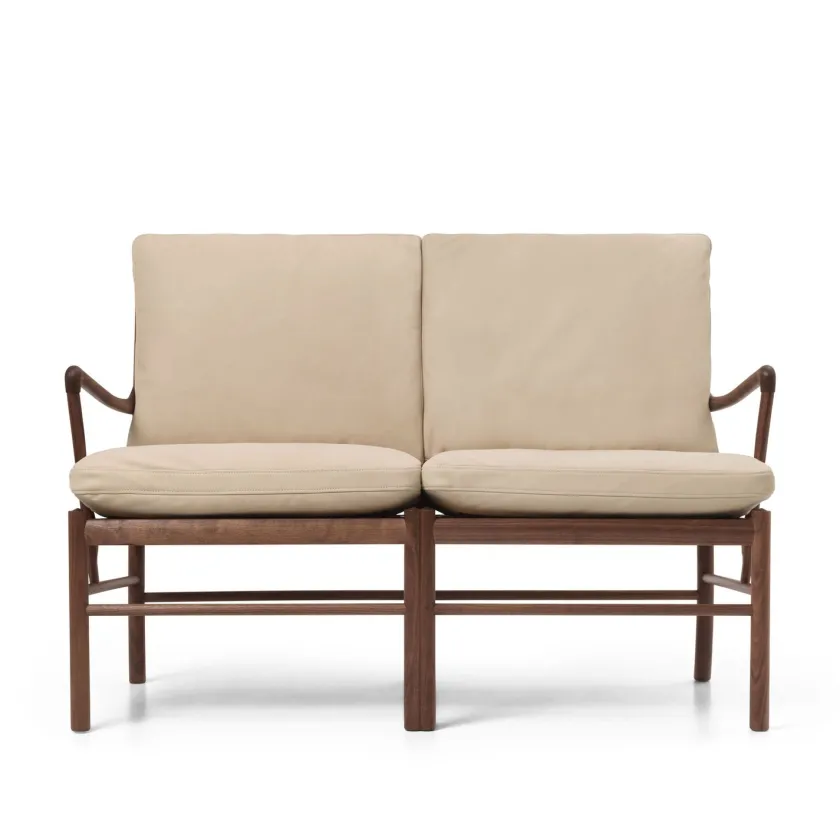 Carl Hansen & Søn OW149-2 Colonial sofa valnød olie, Terra-læder af Ole Wanscher> Sofaer
