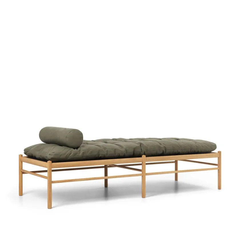 Carl Hansen & Søn OW150 daybed eg olie, Terra-læder af Ole Wanscher> Daybeds|Sofaer