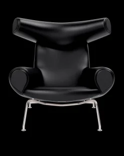 Fredericia Furniture OX Chair - Cera 905 læder i Russet Brown af Hans J. Wegner><noscript><img width=