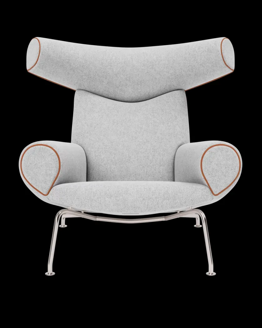 Fredericia Furniture OX Chair - Primo 88 læder i sort af Hans J. Wegner> Lænestole