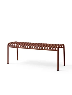 HAY Palissade Bench, iron red fra> Havebænke