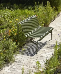 HAY Palissade Dining Bench uden armlæn, olive fra> Havebænke