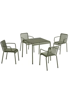 HAY Palissade sæt, 4 armstole og bord i anthracite fra><noscript><img width=