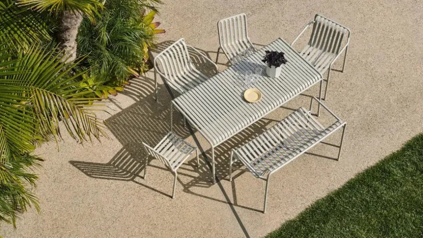HAY Palissade Table 170x90, Deep Blue fra> Haveborde