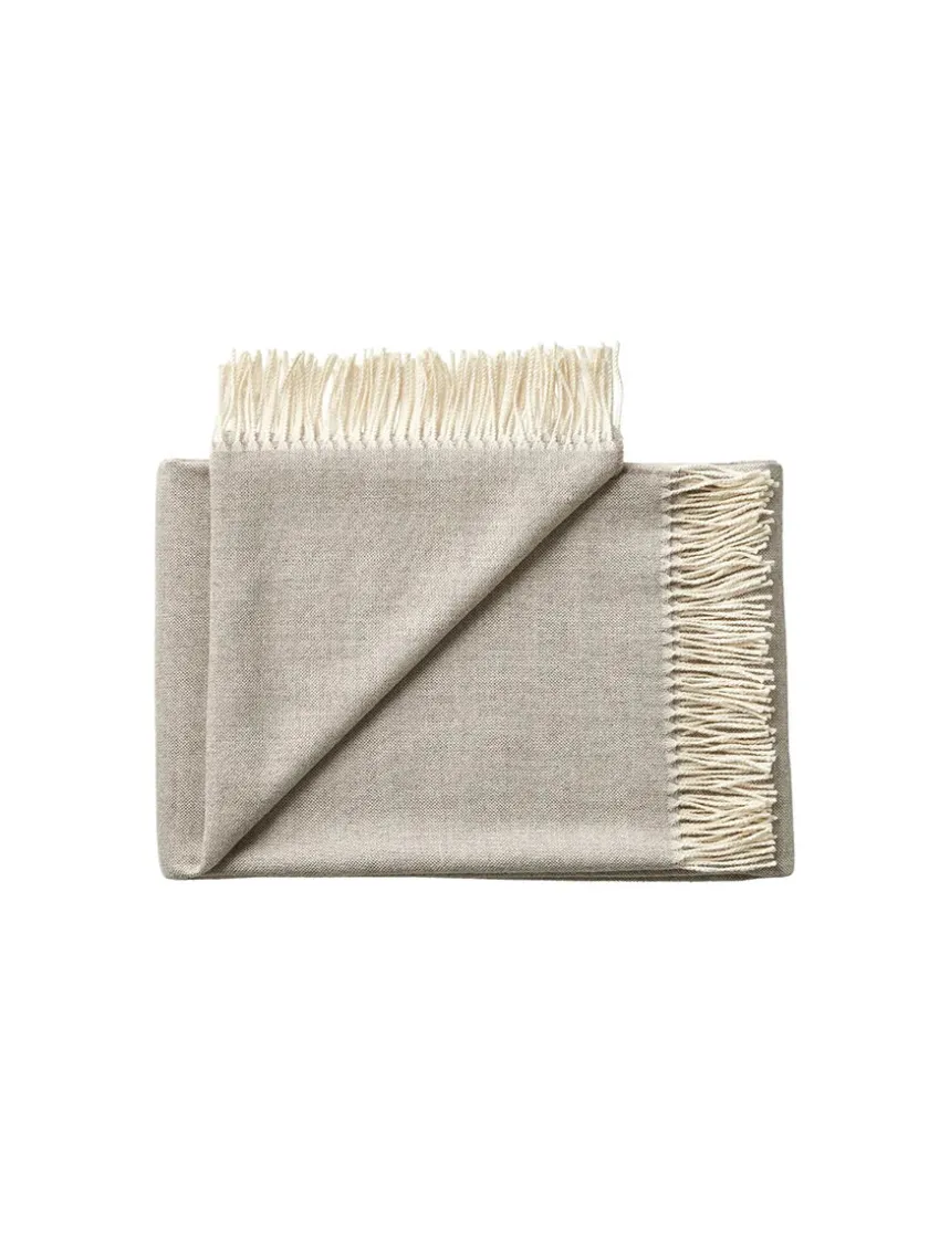 Silkeborg Uldspinderi Panama Plaid, grey bark fra> Puder Og Plaider