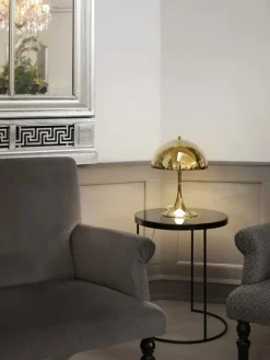 Louis Poulsen Panthella 320 bordlampe, messing af Verner Panton><noscript><img width=