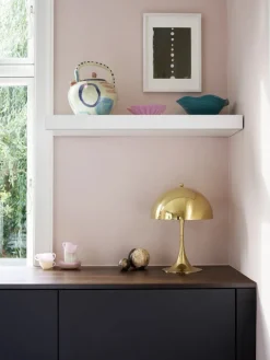 Louis Poulsen Panthella 320 bordlampe, messing af Verner Panton><noscript><img width=