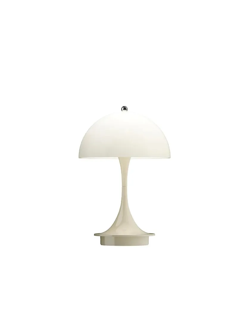 Louis Poulsen Panthella 160 Portable V3, chrome beige af Verner Panton> Gaver Til Hende|Portable Lamper