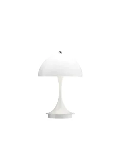 Louis Poulsen Panthella 160 Portable V3, chrome beige af Verner Panton><noscript><img width=