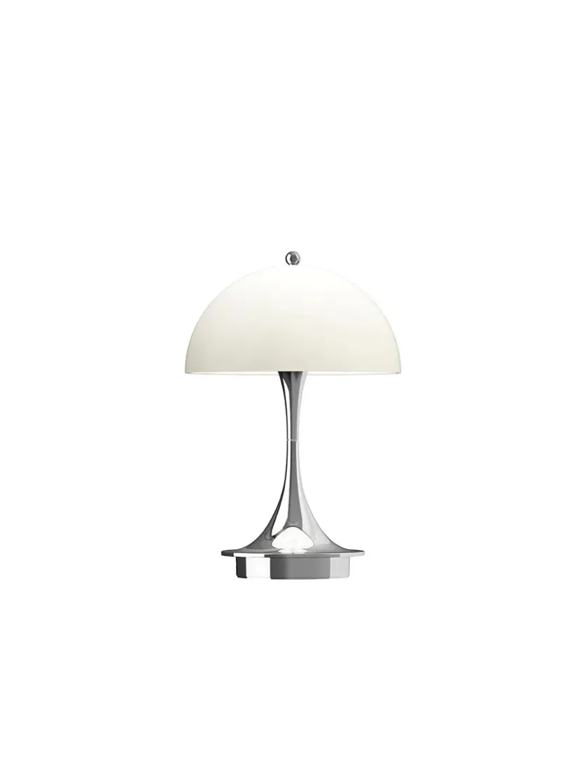 Louis Poulsen Panthella 160 Portable V3, chrome blue grey af Verner Panton> Portable Lamper|Spots