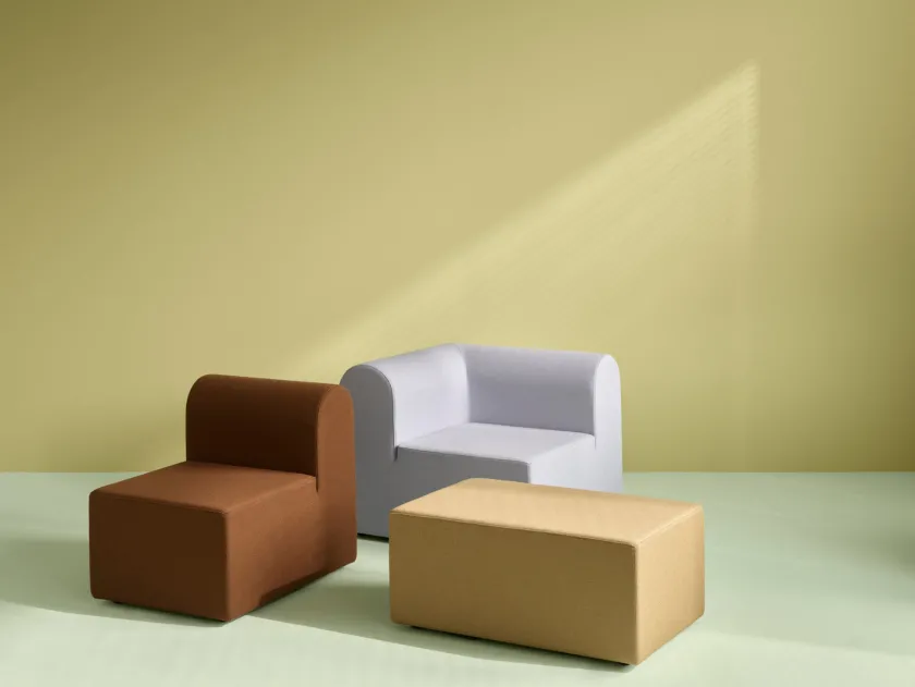 Montana Paradigm 3-personers sofa med pouf venstre fra> Puffer|Sofaer