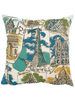 Poulin Design Paris Mon Amour, bleu Pude fra> Puder Og Plaider|Puder