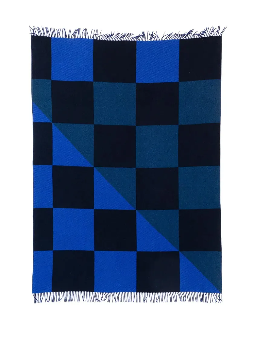 raawii Patch Plaid, saffron/blue/white fra> Puder Og Plaider