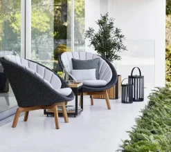 Cane-line Peacock Loungestol, Soft Rope m/ben i teak fra><noscript><img width=
