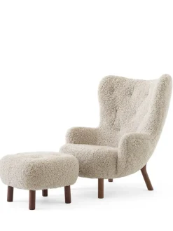 &Tradition Petra VB3 inkl. Skammel, sheepskin moonlight fra> Lænestole