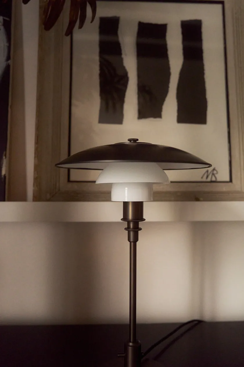 Louis Poulsen PH 3/2 Bordlampe, Aged Brass fra> Spots