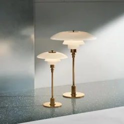 Louis Poulsen PH 2/1 Bordlampe, messing metalliseret fra> Spots