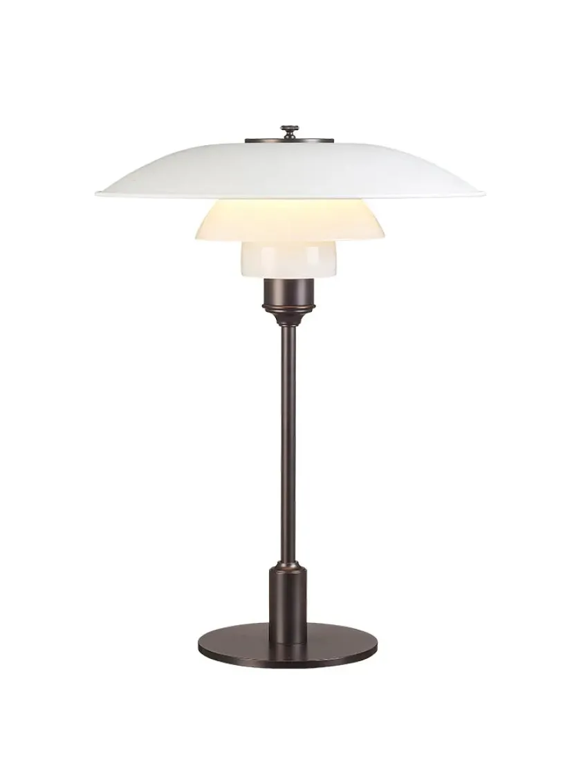 Louis Poulsen PH 3½-2½ Bordlampe, rød af Poul Henningsen> Spots