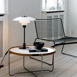 Louis Poulsen PH 3½-2½ Bordlampe, rød af Poul Henningsen><noscript><img width=
