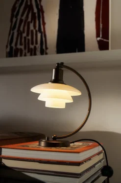 Louis Poulsen PH 2/2 Luna Bordlampe, Aged Brass fra> Spots